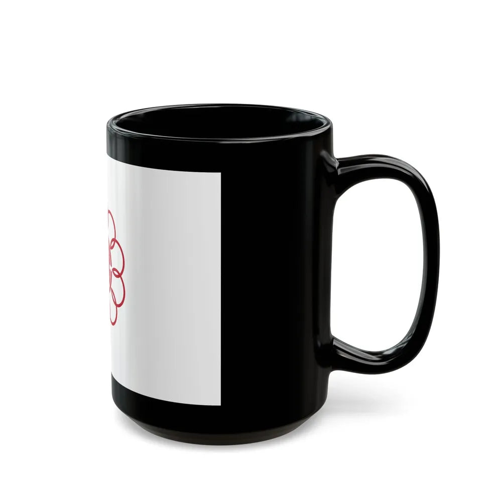 Flag of Koshigaya Saitama Japan - Black Coffee Mug-Go Mug Yourself