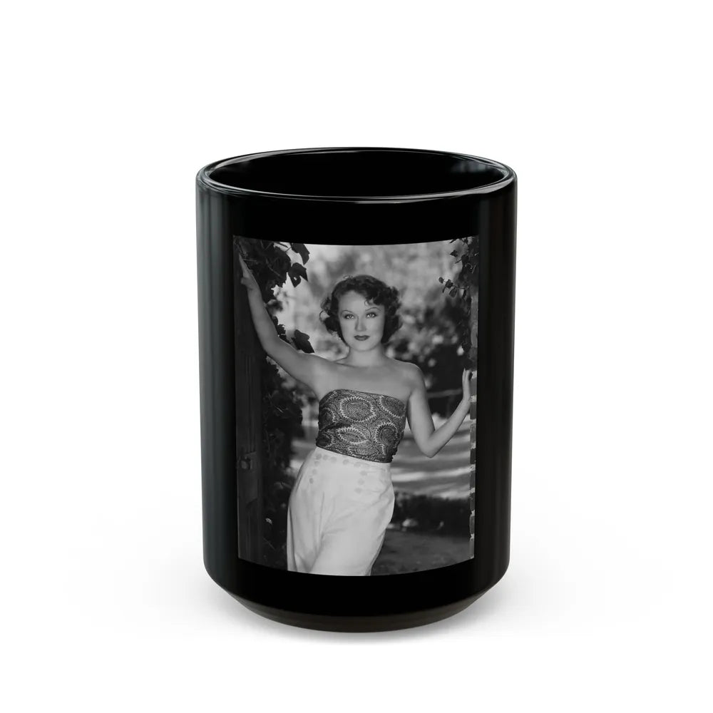 Fay Wray #206 (Vintage Female Icon) Black Coffee Mug-15oz-Go Mug Yourself