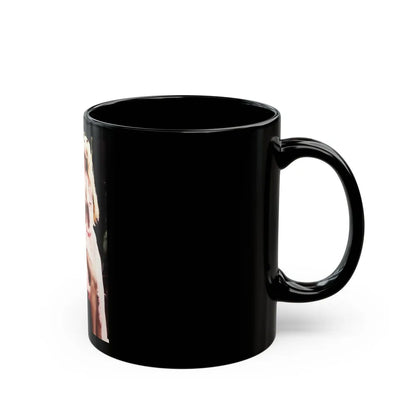 Veronica Carlson #84 - Partially Topless2 (Vintage Female Icon) Black Coffee Mug-Go Mug Yourself