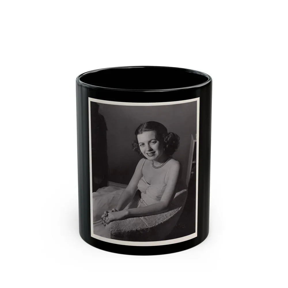 Faith Domergue #189 (Vintage Female Icon) Black Coffee Mug-11oz-Go Mug Yourself