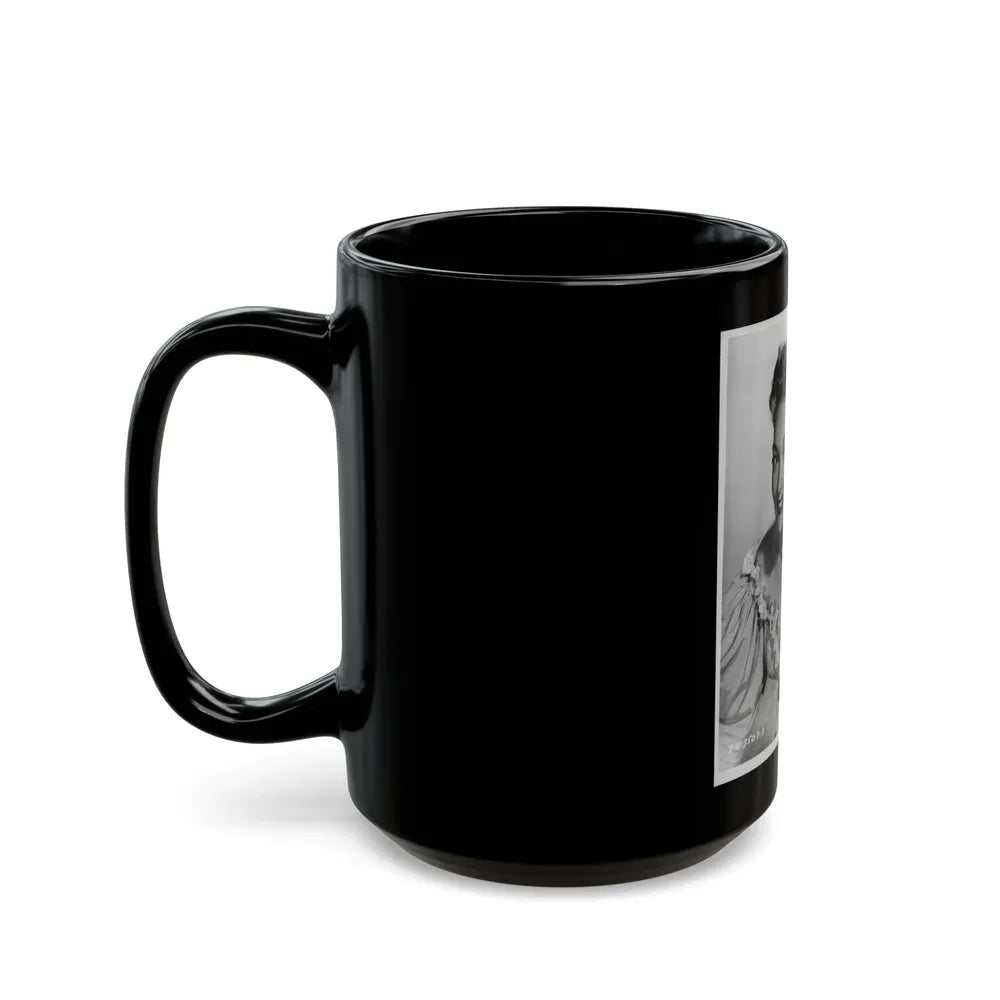 Karin Booth #27 (Vintage Female Icon) Black Coffee Mug-Go Mug Yourself