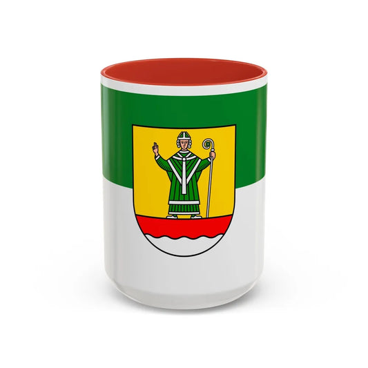 Flag of Cuxhaven Germany - Accent Coffee Mug-15oz-Red-Go Mug Yourself