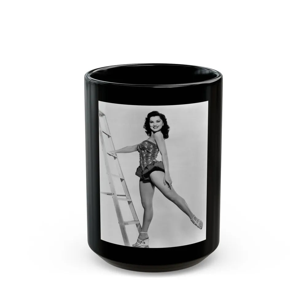 Debra Paget #378 1 (Vintage Female Icon) Black Coffee Mug-15oz-Go Mug Yourself