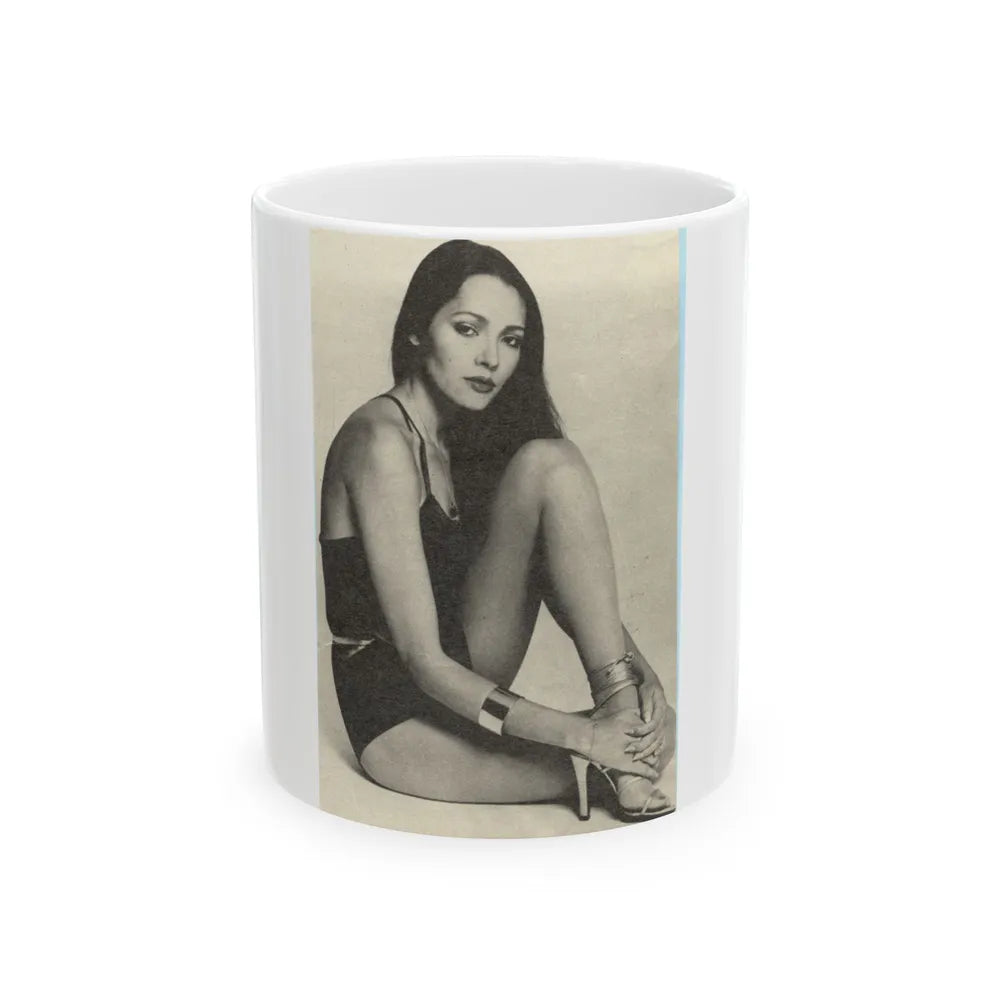 Barbara Carrera #90 (Vintage Female Icon) White Coffee Mug-11oz-Go Mug Yourself