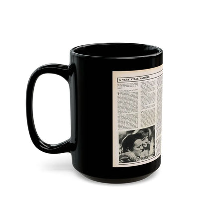 Ingrid Pitt #102 - Mag. Pages (Vintage Female Icon) Black Coffee Mug-Go Mug Yourself