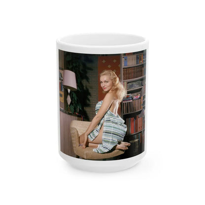 Julie Newmar #254 (Vintage Female Icon) White Coffee Mug-15oz-Go Mug Yourself