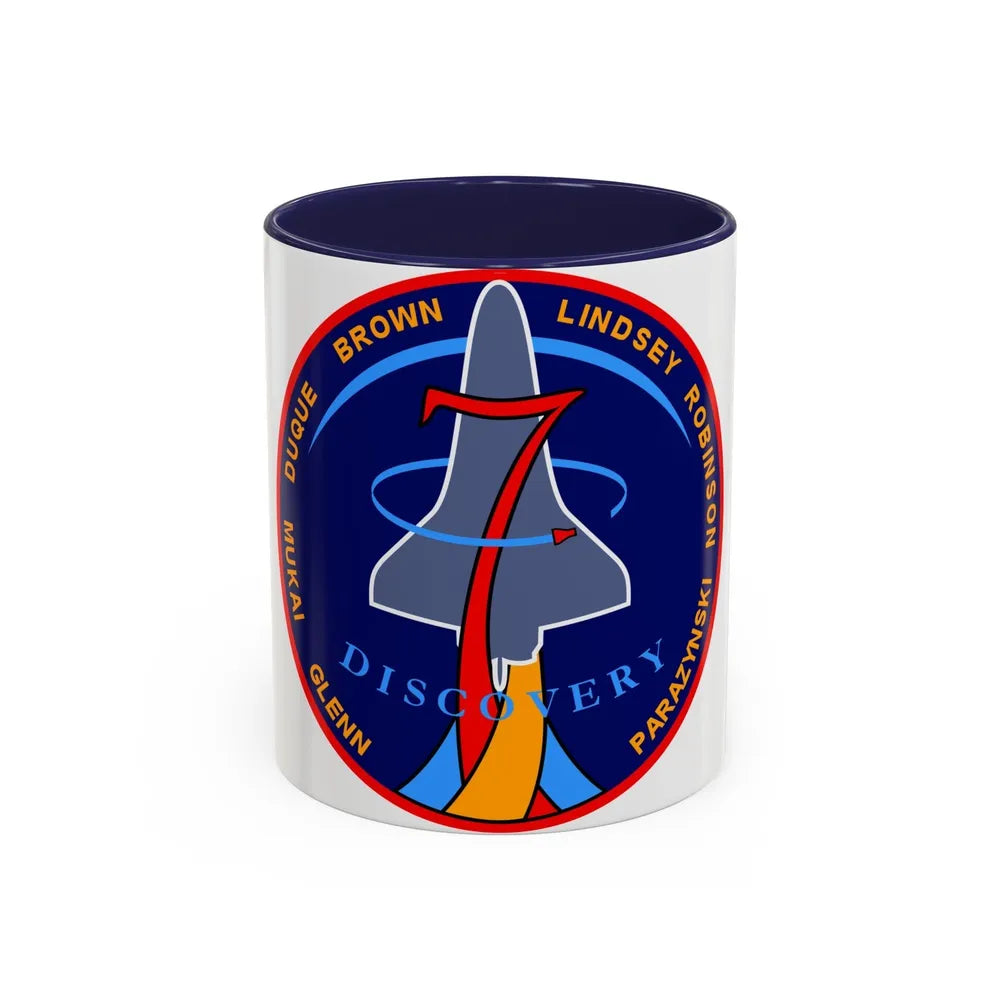 STS 95 (NASA) Accent Coffee Mug-11oz-Navy-Go Mug Yourself