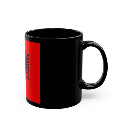 Flag of the President of Albania 2002 to 2014 - Black Coffee Mug-Go Mug Yourself