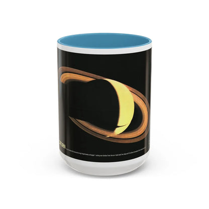 Space - Saturn (1981) (Map) Accent Coffee Mug-15oz-Light Blue-Go Mug Yourself