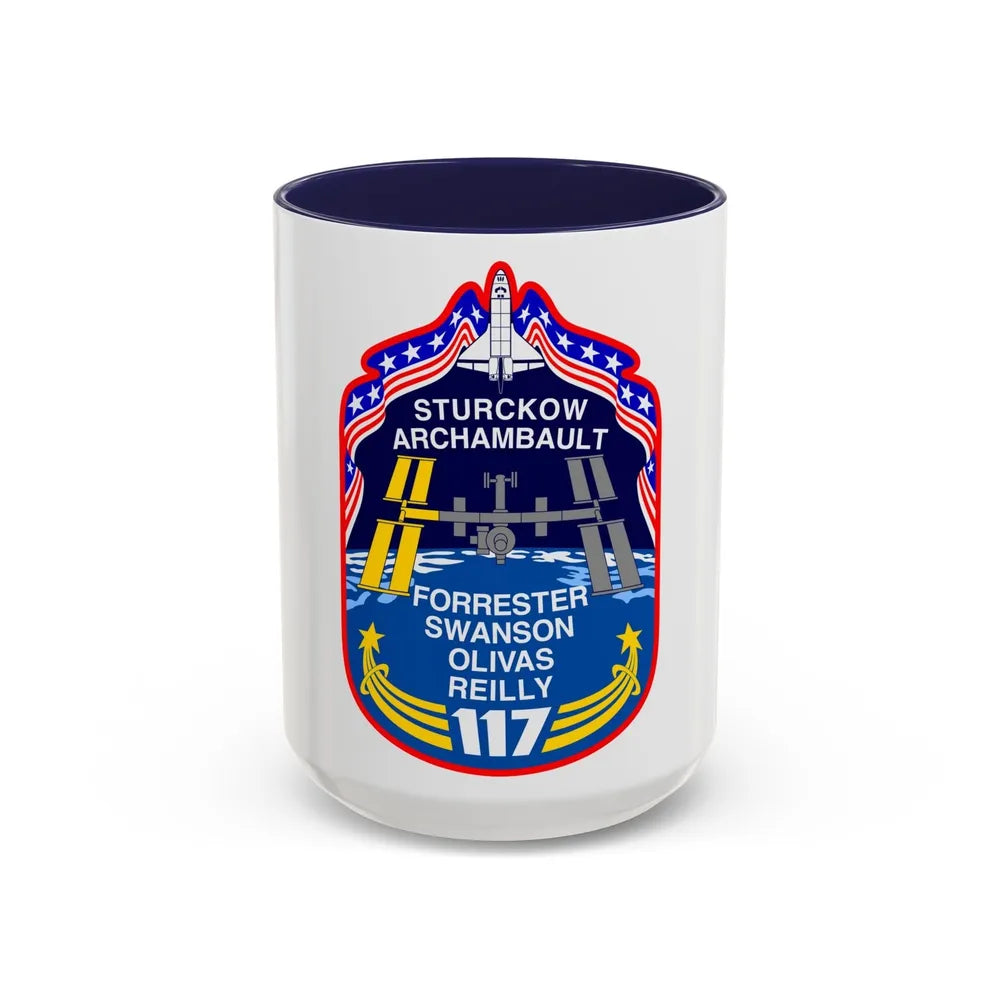 STS 117 (NASA) Accent Coffee Mug-15oz-Navy-Go Mug Yourself