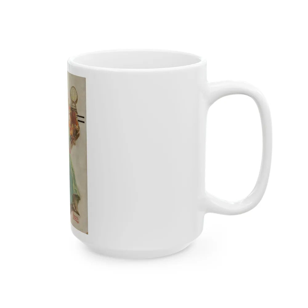 Dancing, The Saturday Evening Post cover study - White Coffee Mug-Go Mug Yourself