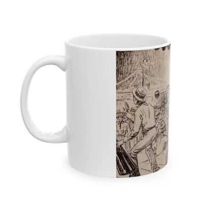 Blue Book Magazine story illustration 2 - White Coffee Mug-Go Mug Yourself