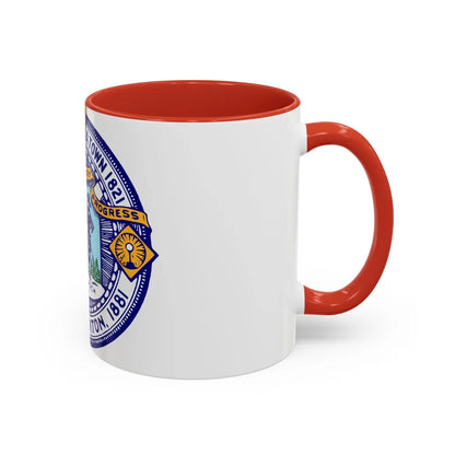 Seal of Brockton Massachusetts - Accent Coffee Mug-Go Mug Yourself