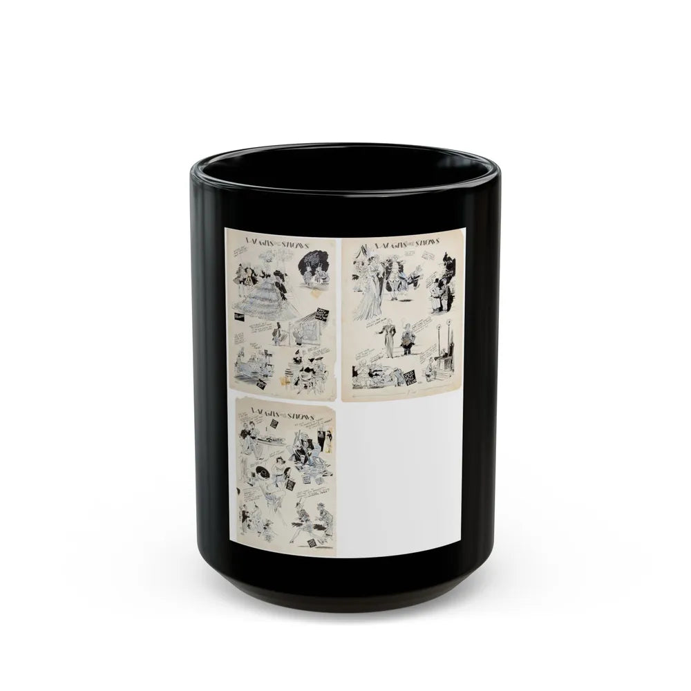 Gag Illustration, Group of 3 - Black Coffee Mug-15oz-Go Mug Yourself