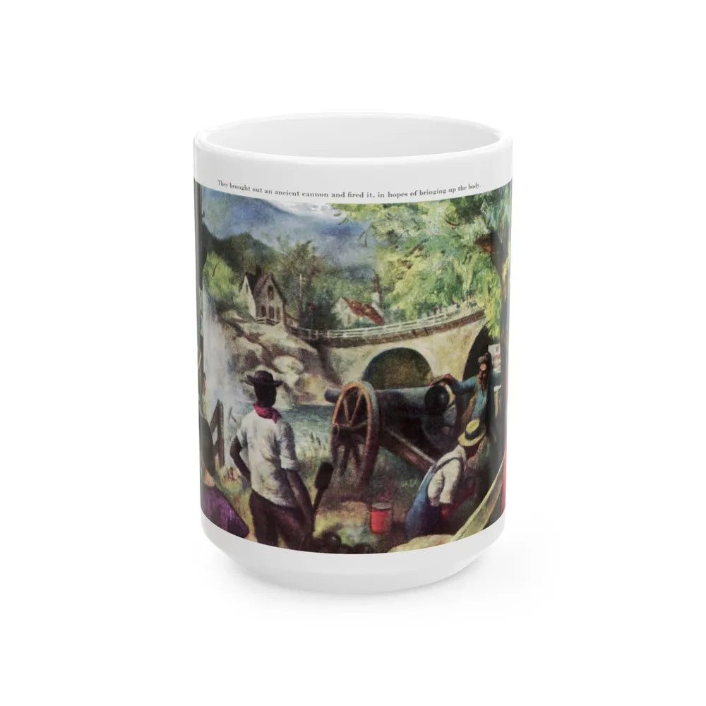 Fugitive From Terror (3), Saturday Evening Post, April 9, 1949 - White Coffee Mug-15oz-Go Mug Yourself