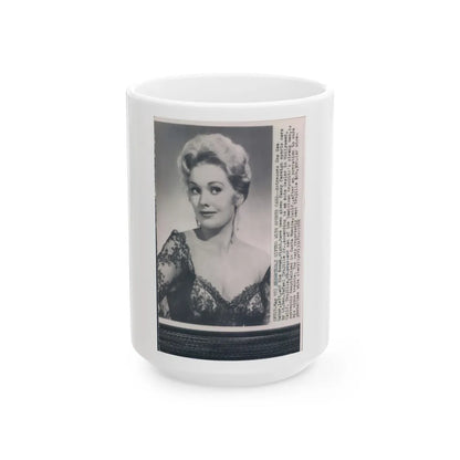 Kim Novak #127 (Vintage Female Icon) White Coffee Mug-15oz-Go Mug Yourself