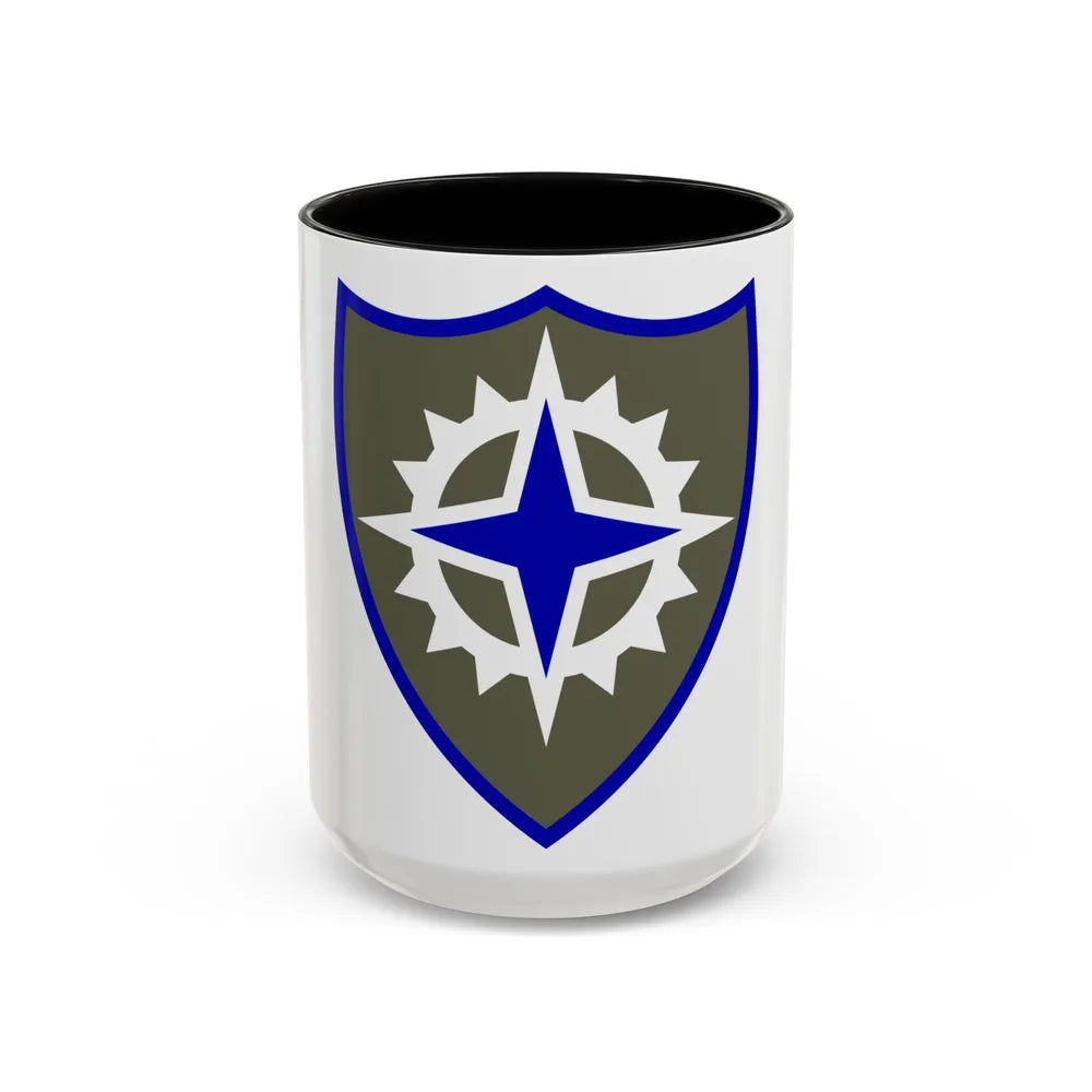 XVI Corps (U.S. Army) Accent Coffee Mug-15oz-Black-Go Mug Yourself