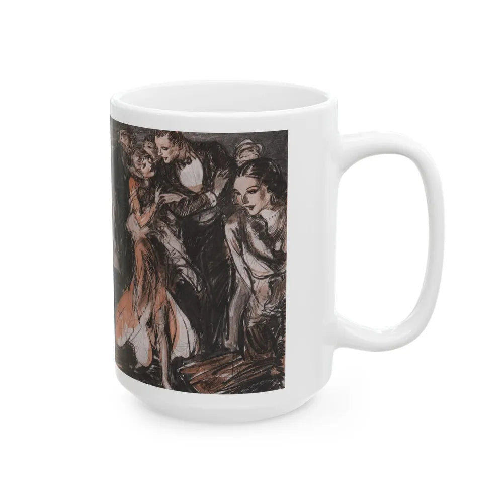 Dinner for Three Attended by Two, McCall's, September 1930 - White Coffee Mug-Go Mug Yourself