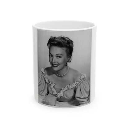 Karin Booth #27 (Vintage Female Icon) White Coffee Mug-11oz-Go Mug Yourself