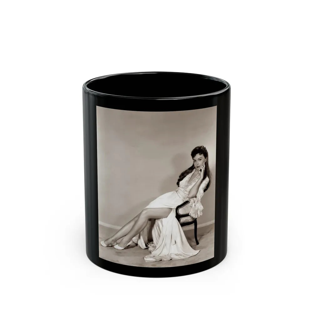 Jeanne Crain #146 (Vintage Female Icon) Black Coffee Mug-11oz-Go Mug Yourself