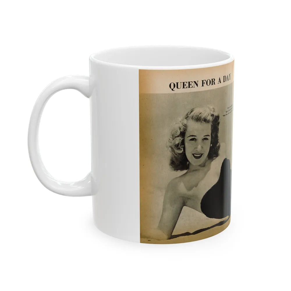 Penny Duncan #26 - [Pages 34 35] Pages 1 & 2 of 2 with, Penny+1 B&W Centerfold Photo, Caption & Paragraph from GALA Mag. Jan. '531 (Vintage Female Icon) White Coffee Mug-Go Mug Yourself