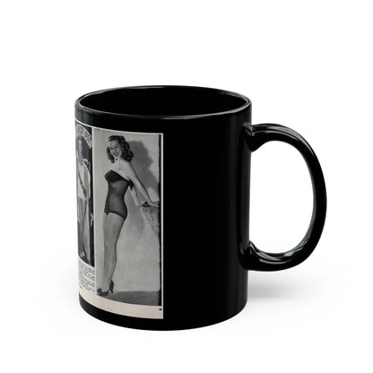 Penny Duncan #76 - [Pages 22 & 23] Featuring, Penny 3 Photos, 2 Captions & Brief Article from AMERICAN BEAUTIES Mag. Nov. '52 (Vintage Female Icon) Black Coffee Mug-Go Mug Yourself