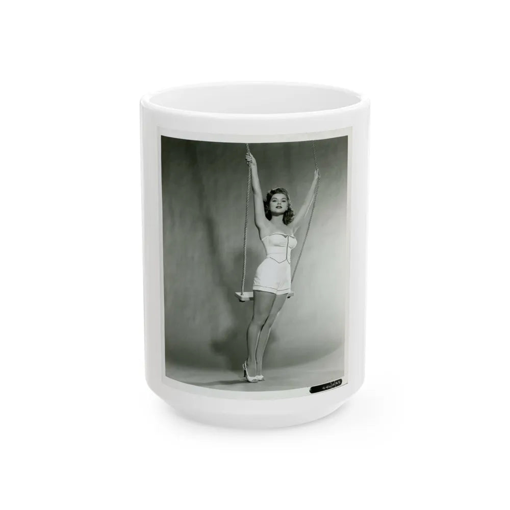 Debra Paget #652 (Vintage Female Icon) White Coffee Mug-15oz-Go Mug Yourself