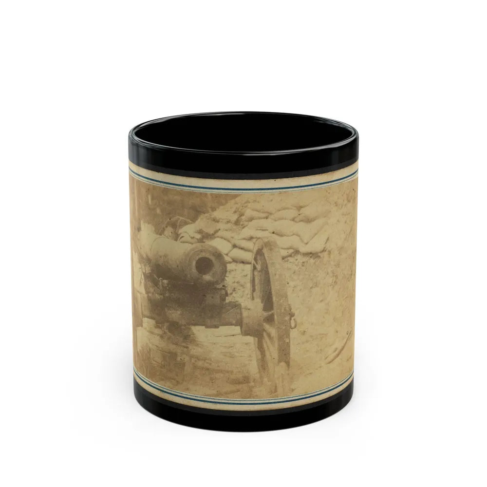 Cannon Mounted In The Camp Of Duryea's And Bainbridge's Batteries, 15th Arkansas Confederate Infantry, Port Hudson, Louisiana (U.S. Civil War) Black Coffee Mug-11oz-Go Mug Yourself