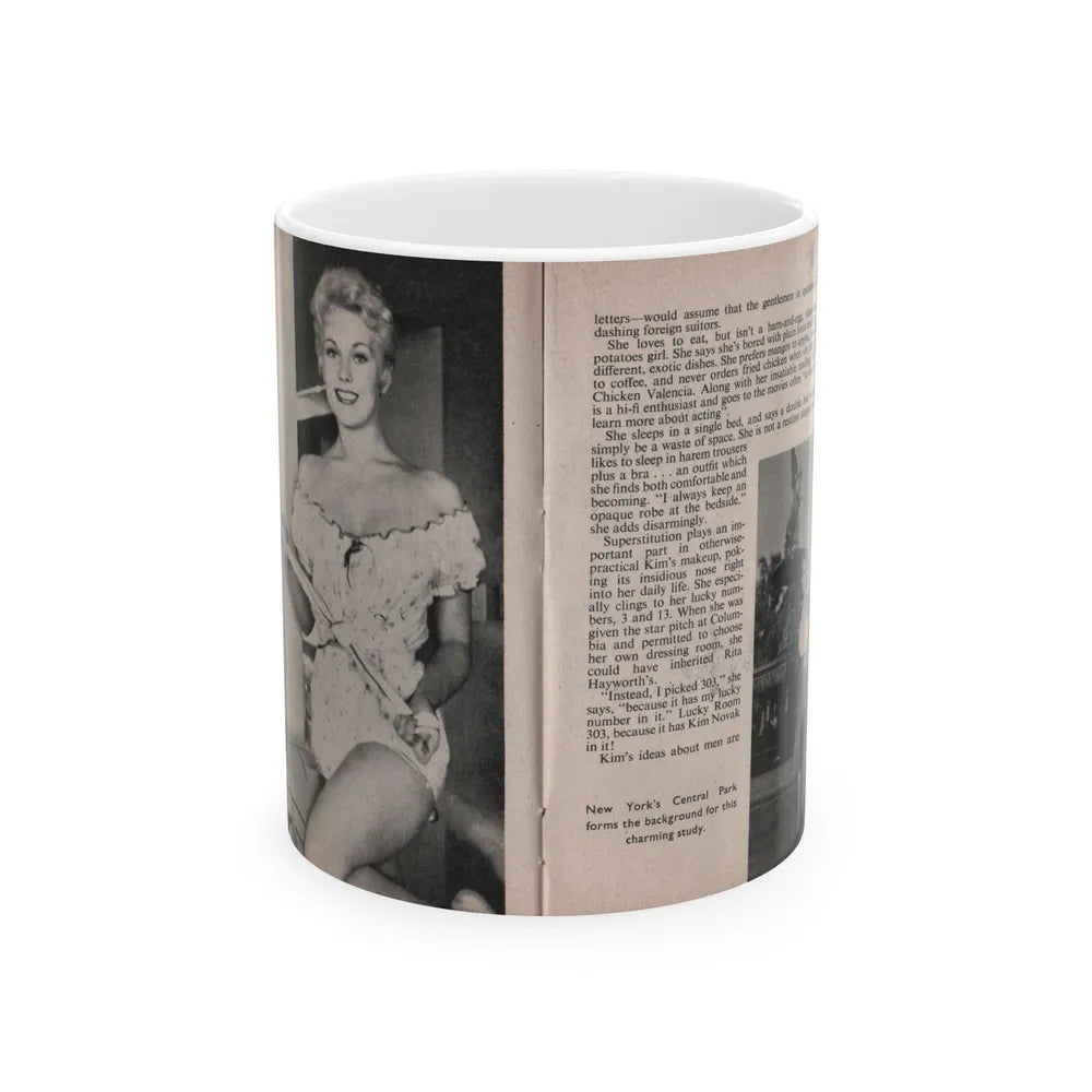 Kim Novak #155 - Scanned Mag. 66 Photos (Vintage Female Icon) White Coffee Mug-11oz-Go Mug Yourself