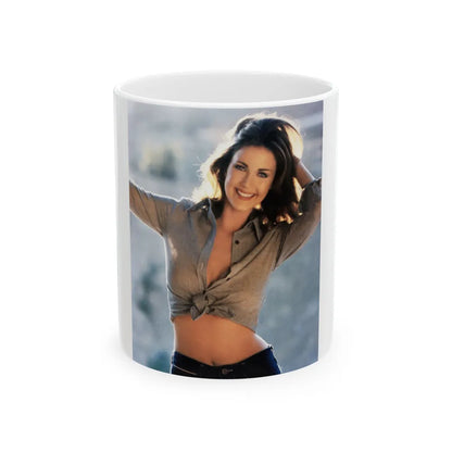 Lynda Carter #179 (Vintage Female Icon) White Coffee Mug-11oz-Go Mug Yourself