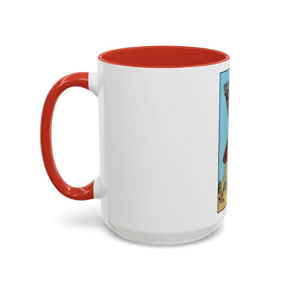 The 10 of Wands (Tarot Card) Accent Coffee Mug-Go Mug Yourself