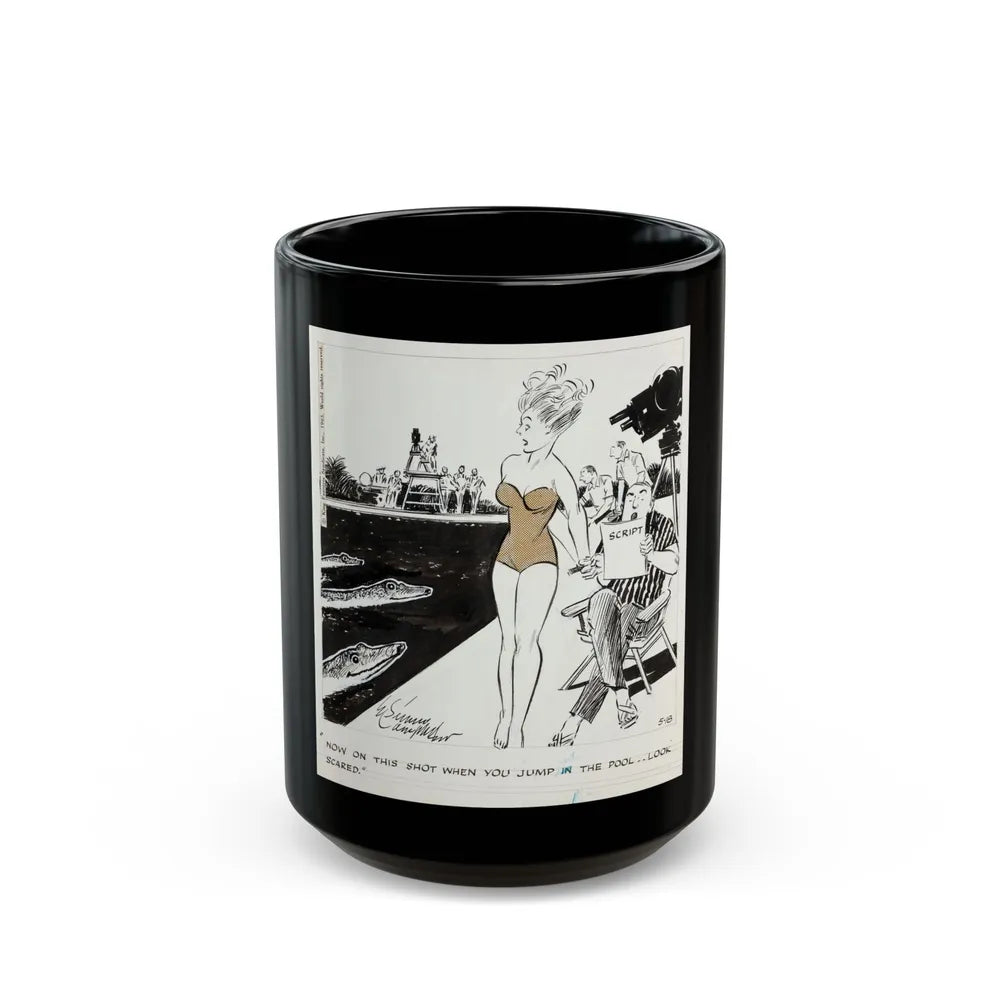 Cuties Daily Comic Strip, 1964 - Black Coffee Mug-15oz-Go Mug Yourself