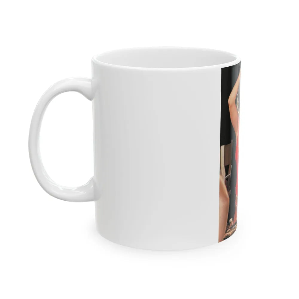 Linda Blair #269 - Partially Topless (Vintage Female Icon) White Coffee Mug-Go Mug Yourself