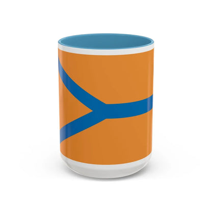 Flag of Cherepovets Russia - Accent Coffee Mug-15oz-Light Blue-Go Mug Yourself