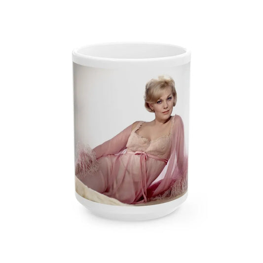 Kim Novak #356 (Vintage Female Icon) White Coffee Mug-15oz-Go Mug Yourself