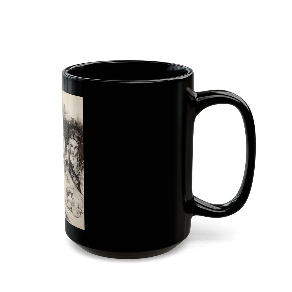 British Scene Depicting the Beheading of Anne Boleyn - Black Coffee Mug-Go Mug Yourself