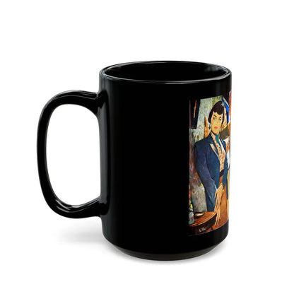 Crime Fiction in Saturday Evening Post - Black Coffee Mug-Go Mug Yourself