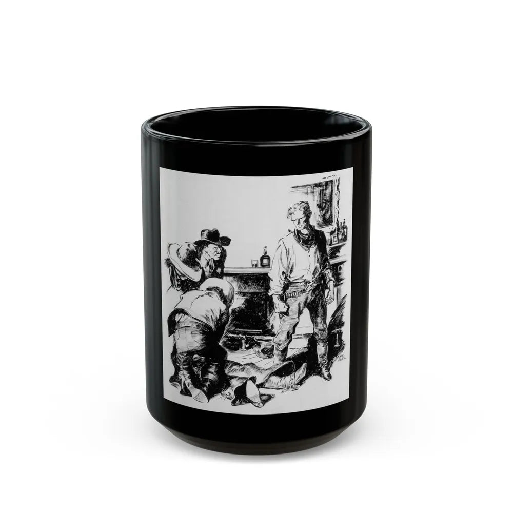 Comanche Kid, Adventure Magazine, 1937 - Black Coffee Mug-15oz-Go Mug Yourself