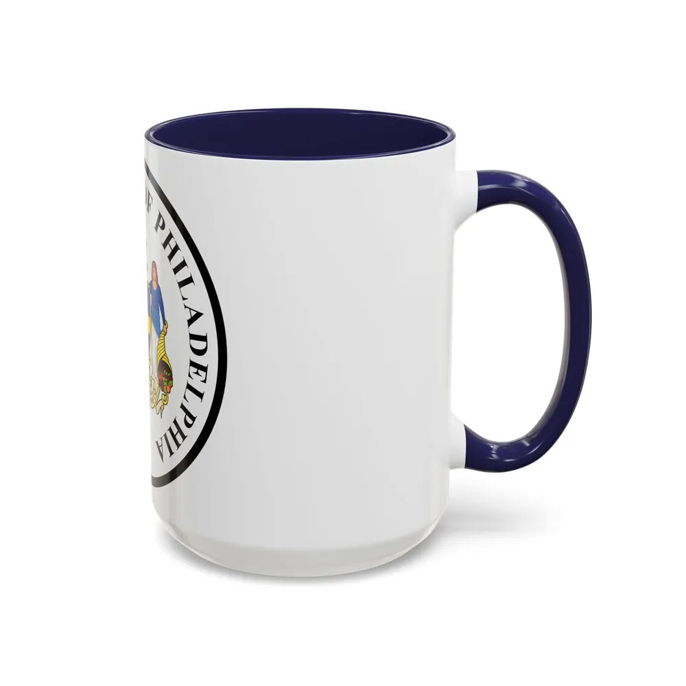 Seal of Philadelphia Pennsylvania - Accent Coffee Mug-Go Mug Yourself