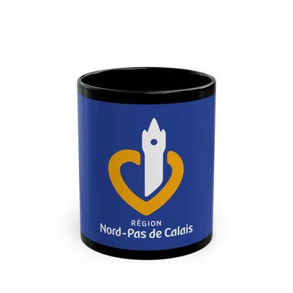 Flag of Nord Pas de Calais France 2 - Black Coffee Mug-11oz-Go Mug Yourself