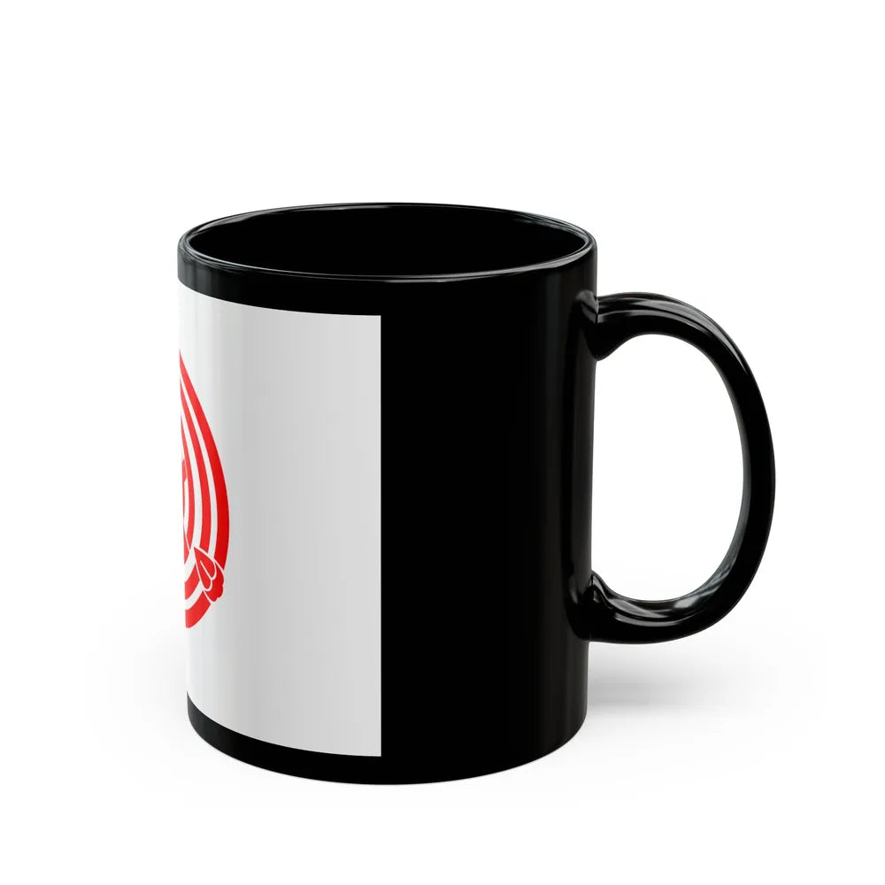 Flag of Okazaki Aichi Japan - Black Coffee Mug-Go Mug Yourself