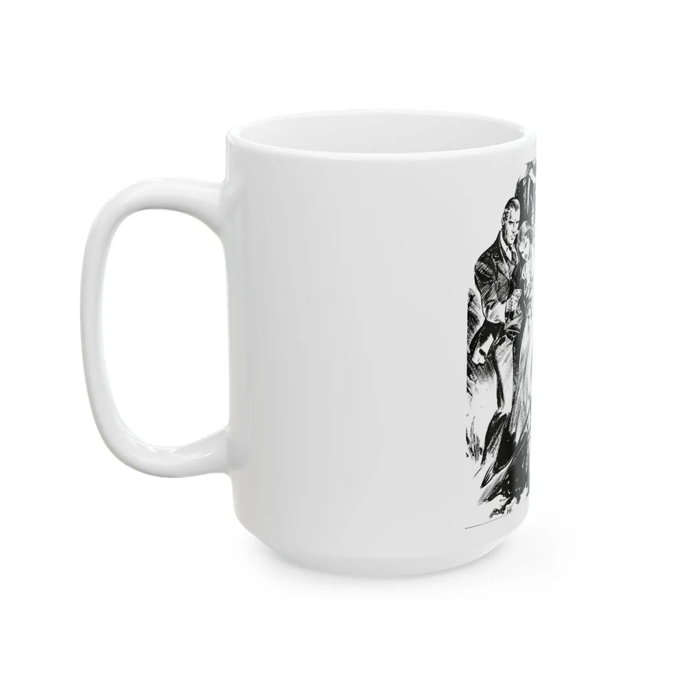 Crime pulp illustration - White Coffee Mug-Go Mug Yourself