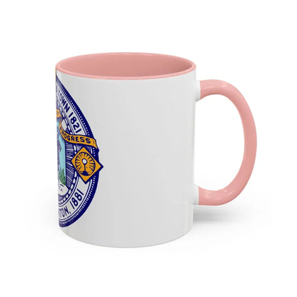 Seal of Brockton Massachusetts - Accent Coffee Mug-Go Mug Yourself