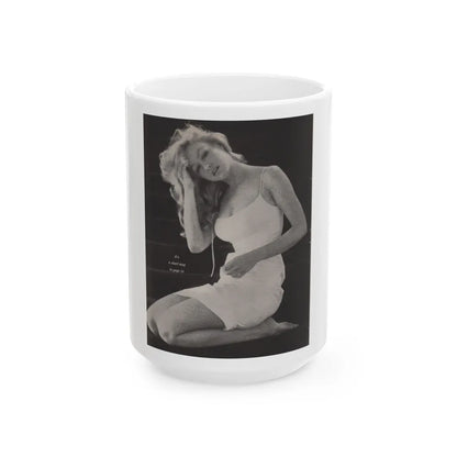 Julie Newmar #266 (Vintage Female Icon) White Coffee Mug-15oz-Go Mug Yourself