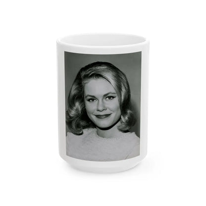 Elizabeth Montgomery #115 (Vintage Female Icon) White Coffee Mug-15oz-Go Mug Yourself