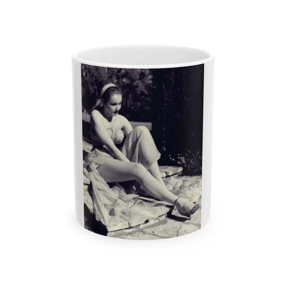 Julie Newmar #658 (Vintage Female Icon) White Coffee Mug-11oz-Go Mug Yourself