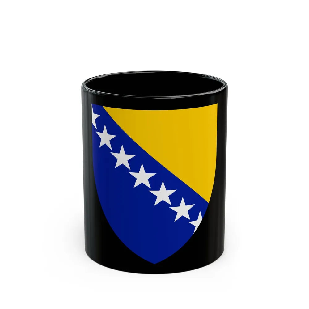 Coat of arms of Bosnia and Herzegovina - Black Coffee Mug-11oz-Go Mug Yourself