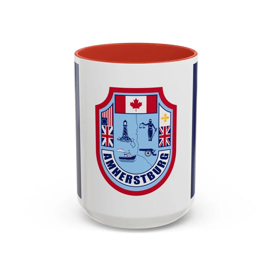 Flag of Amherstburg Canada - Accent Coffee Mug-15oz-Red-Go Mug Yourself