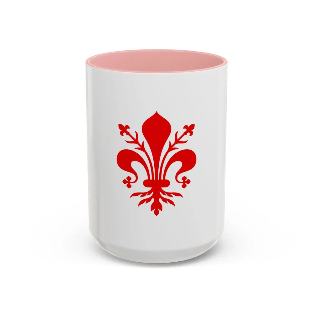 Flag of Florence Italy - Accent Coffee Mug-15oz-Pink-Go Mug Yourself