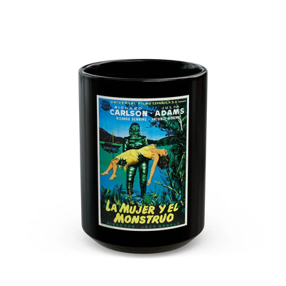 CREATURE FROM THE BLACK LAGOON (SPANISH) 1954 Movie Poster - Black Coffee Mug-15oz-Go Mug Yourself